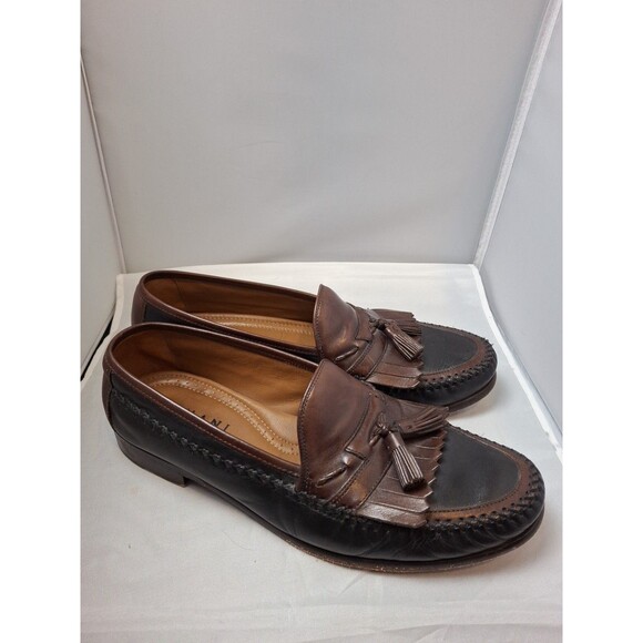 DOMANI Men\'s Two-Tone Leather Kiltie Tassel Loafers Size 11.5 main image 6